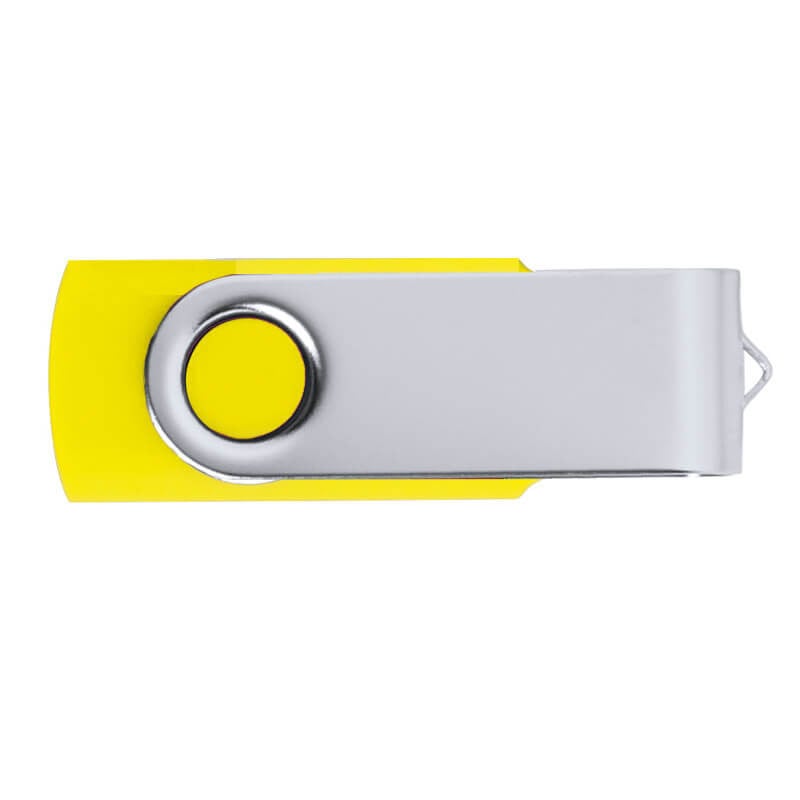 Clef USB twister 8Go jaune gravé