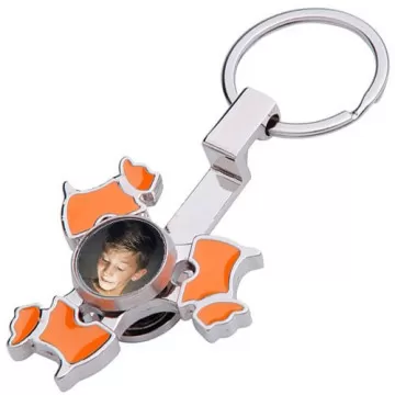Hand spinner porte clé chien coloré personnalisé