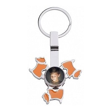 Hand spinner porte clé chien coloré personnalisé