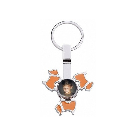 Hand spinner porte clé chien coloré personnalisé