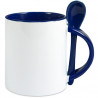 Mug cuillère bleu personnalisé photo