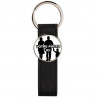 Porte clef rond simili cuir photo