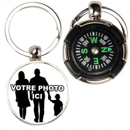 Porte clé boussole personnalisée