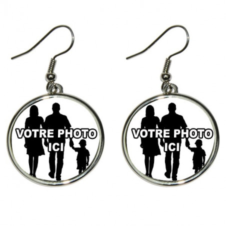 Boucle oreille ronde personnalisée