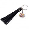 Porte clefs long plumeau simili cuir