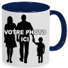 Mug bleu marine personnalisé