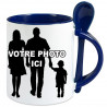 Mug cuillère bleu marine à personnaliser