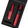 Coffret couteau et lampe rouge gravé