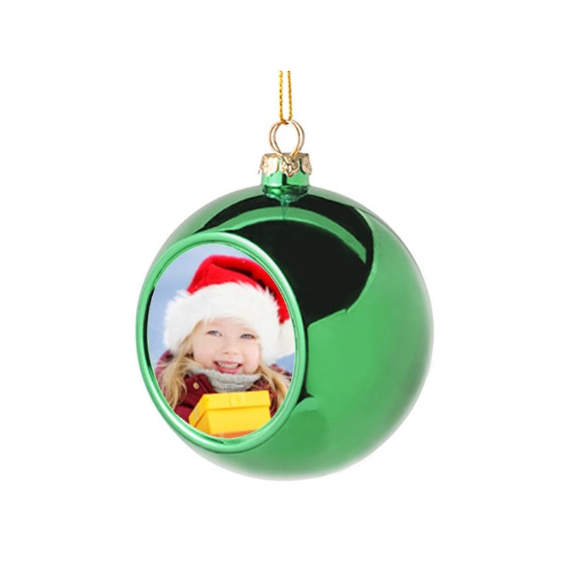 Boule noel vert personnalisée