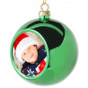 Boule noel vert avec photo