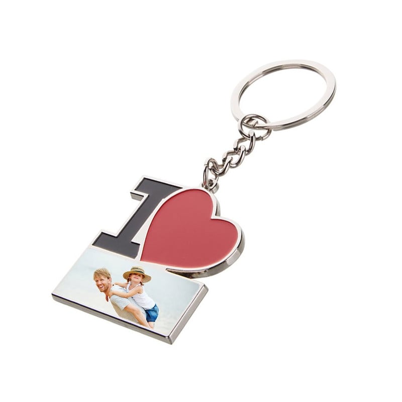 Porte Cles I Love A Personnaliser Avec Une Photo