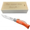 couteau opinel 7 orange gravé