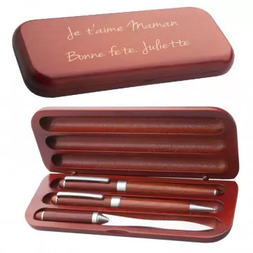 Coffret stylos ouvre lettre gravé