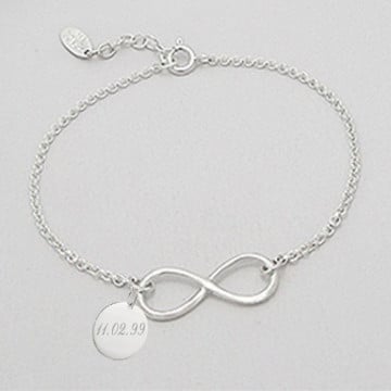 bracelet infini gravure texte