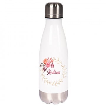 Bouteille thermos blanche personnalisée