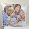 Coussin blanc avec photo imprimée