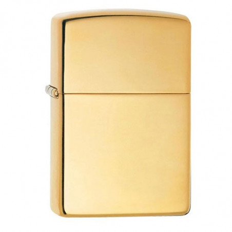 Briquet zippo doré avec texte gravé