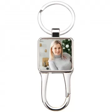 Porte clé mousqueton en métal personnalisé photo