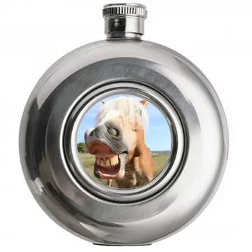 Flasque ronde avec personnalisation photo