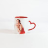 Mug coeur rouge personnalisé