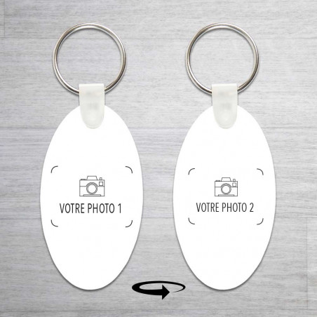 Porte clé ovale personnalisé