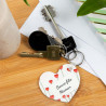 Porte clef photo en forme de coeur 