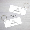 Porte clé personnalisable recto verso 