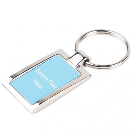 Porte clef rectangle recto verso personnalisable