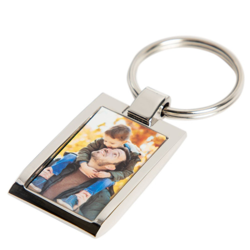 Porte-clés Personnalisable Recto-Verso Avec Photo Et Texte - Cadeau Unique Pour Anniversaire, Saint-Valentin, Fête Des Pères/Mères - Idée Cadeau Personnalisée