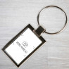 Porte clef rectangle métal personnalisable photo