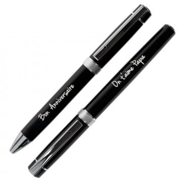 2 Pièces Stylos à Bille Gravé Stylo Personnalisé Inspirant Stylo à Encre  Noire de Motivation Stylo Rétractable en Métal Stylo Encourageant de