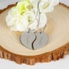 Lot 2 pendentif coeur gravé