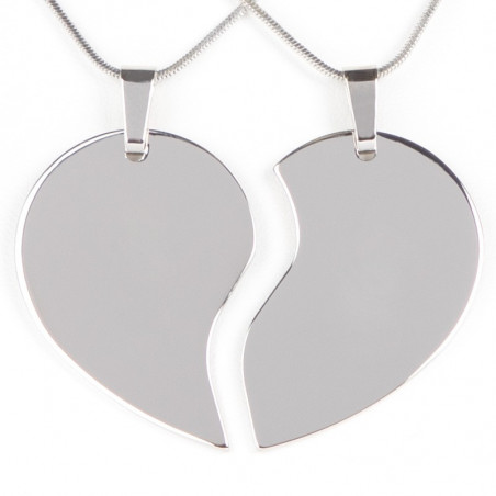 lot de 2 pendentifs coeur à personnalisés