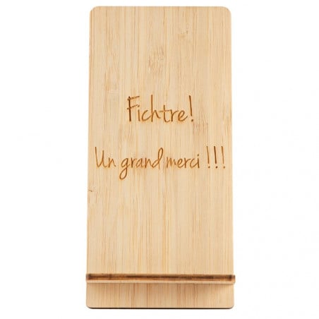 Gravure texte sur support smartphone