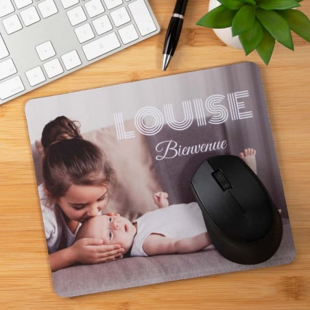 Tapis de souris rectangle personnalisé photo