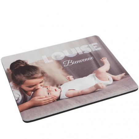 Tapis souris photo et texte personnalisable
