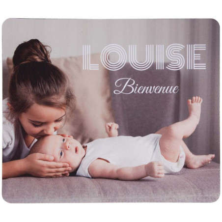 Tapis souris photo et texte personnalisable rectangle