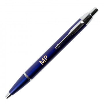 Stylo Parker bleu gravé