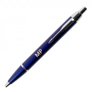 Stylo Parker bleu gravé