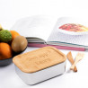 Lunch box acier et bambou