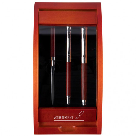 Coffret stylos et coupe papier gravés