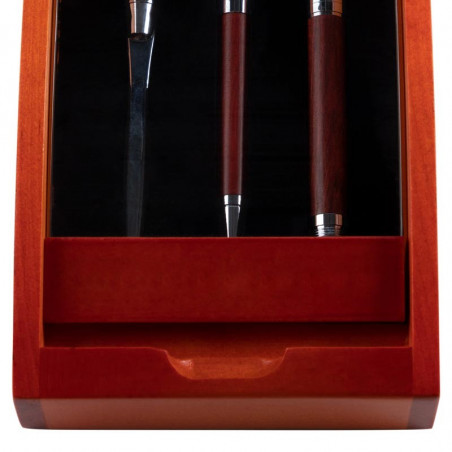 Personnalisation du coffret stylo bureau en bois