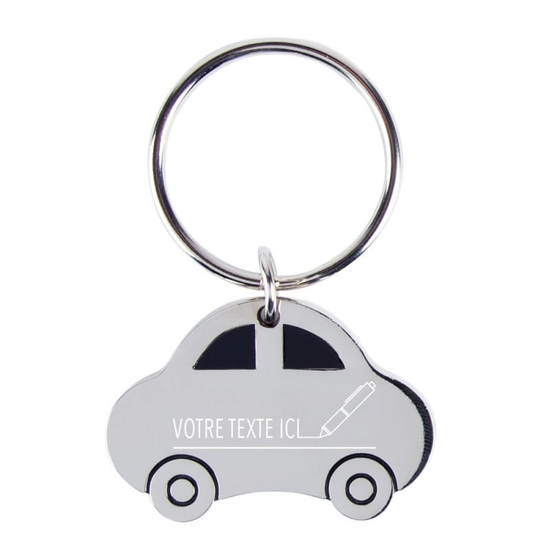 Porte-clés de voiture Peugeot 208 personnalisé, porte-clés en acier  inoxydable pour cadeau d'anniversaire avec texte individuel -  France