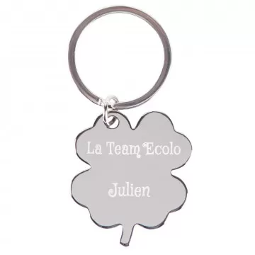 Porte clefs trèfle gravé