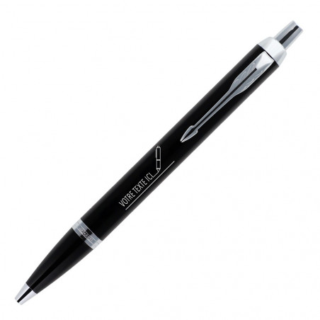 Stylo bille Parker noir gravure texte personnalisé