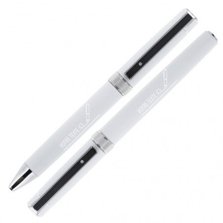 Coffret de 2 stylos blancs