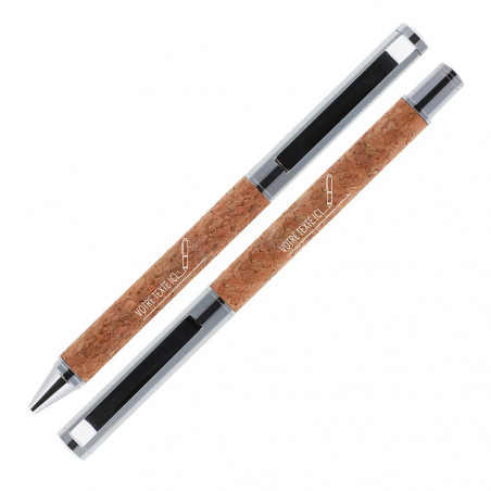 Coffret et stylo en liège