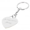 Porte clef coeur gravure texte