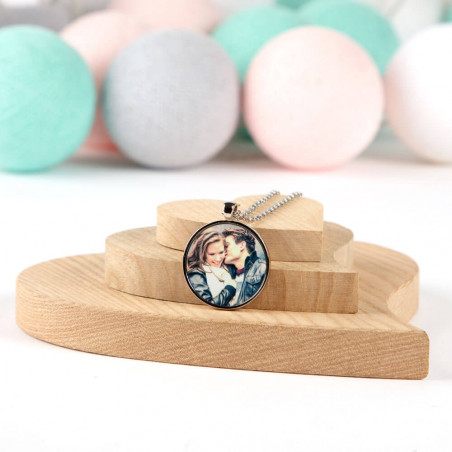 Collier rond personnalisé avec photo