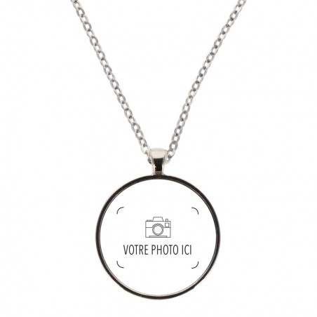 Collier rond métal avec photo